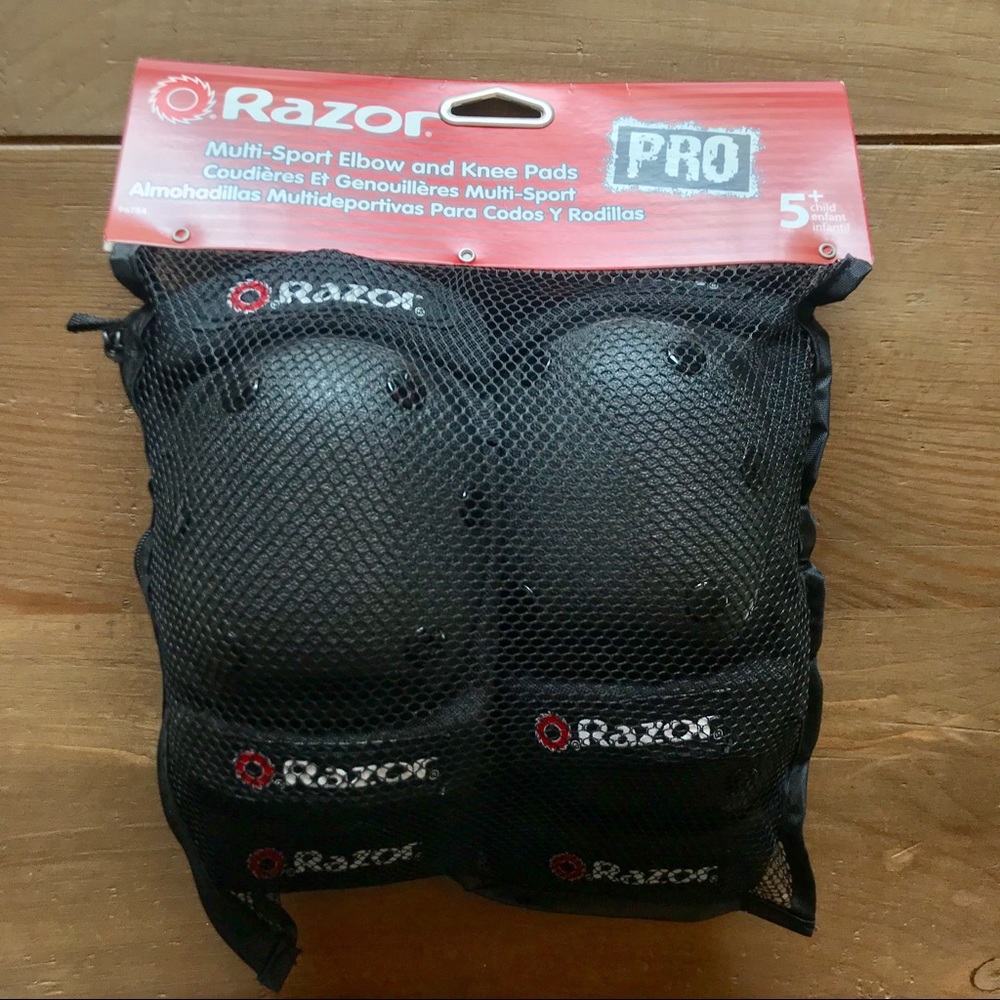 Razor Kids Black Multi-Sport Elbow and Knee Pads